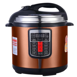 Luxury Stainless steel inner pot 5L 11 in 1 brown color  bean menu electric Pressure Cooker