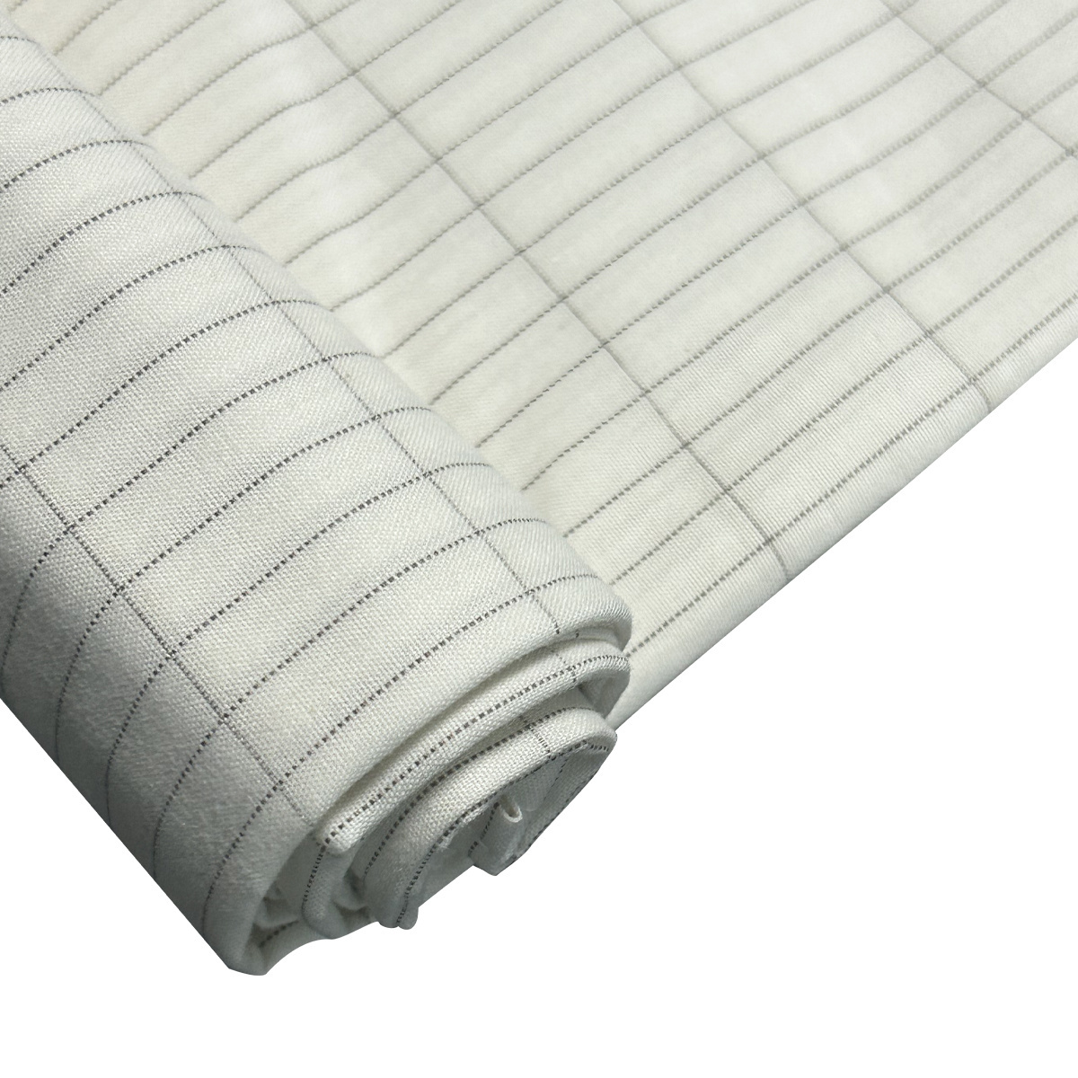 Beige Rectangular Checkered Conductive Silver Fiber Fabric EMF Earthing Grounding Bed Sheet Fabric