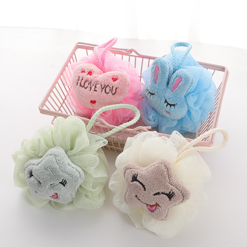 Cartoon Kids Loofah Mesh Bath Ball Children Flower Loofah Rubbing Bath Towel Bubble Net Shower Flower Wholesale