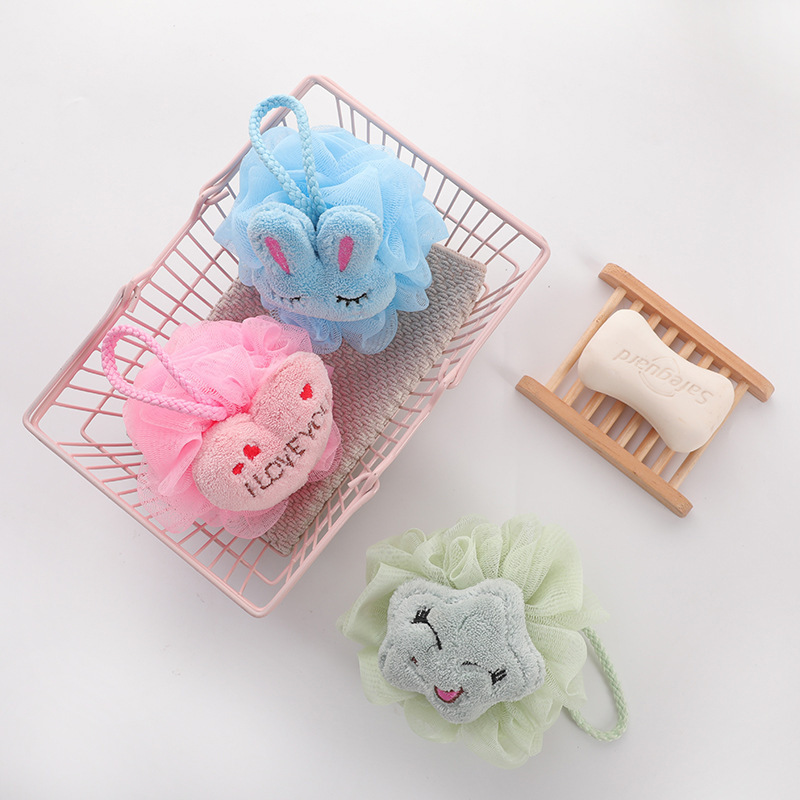 Cartoon Kids Loofah Mesh Bath Ball Children Flower Loofah Rubbing Bath Towel Bubble Net Shower Flower Wholesale