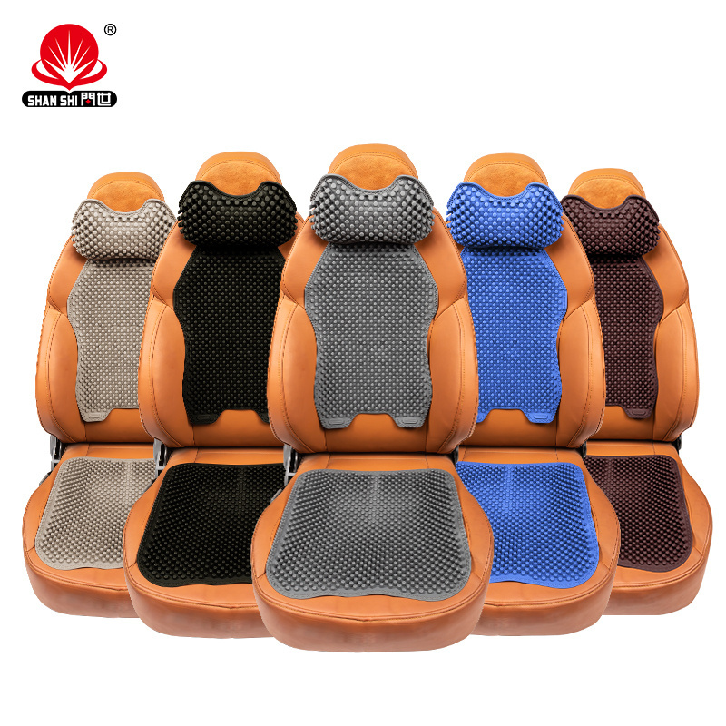 Factory Supply Universal Silicone Car Pillow Seat Cushion Sets Silicone Car Seat Cushion Back Cushion headrest