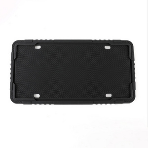 Made in China high quality waterproof anti-skid support custom for North American Car fluorescent silicone license plate frame c