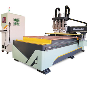 Multi Head Rotary Cmc Wood Cnc Router 4 Axis 3d Double Gantry Cnc Router Router Machine For Wood Vacuum Table