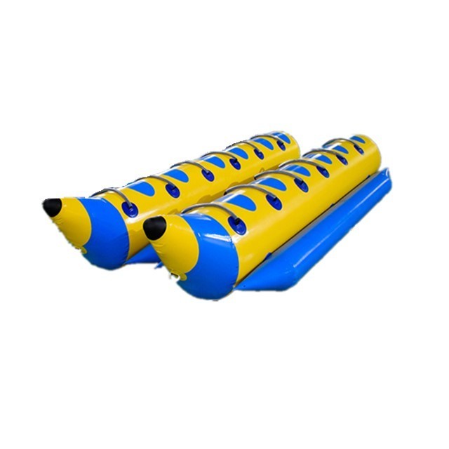 Outdoor water ports 4 person Single Tubes inflatable banana boat water toys, giant inflatable water park games for sale