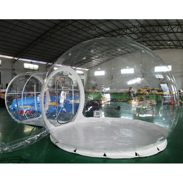 Clear LED Balloon Outdoor Air Log Cabin House Camping Transparent Igloo Dome Clear Bubble Inflatable Tent