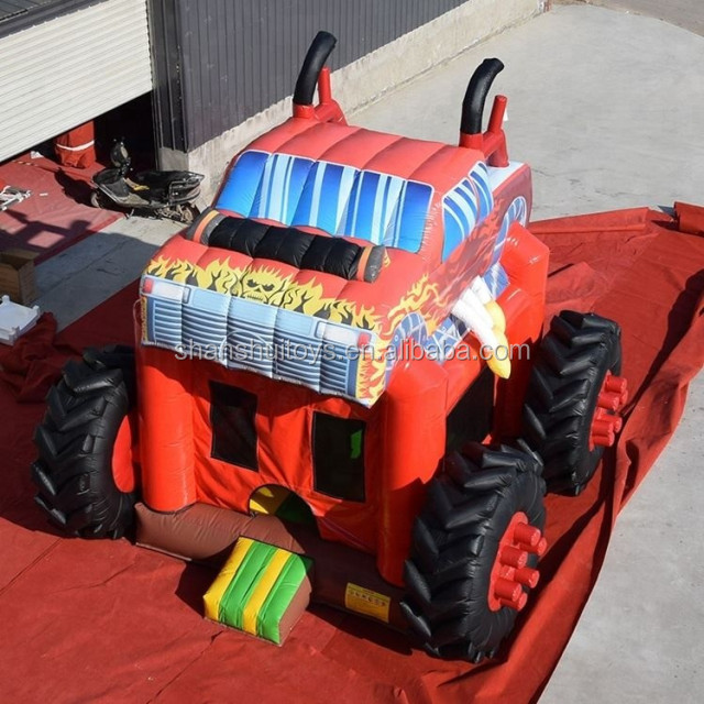 Party use giant inflatable tractor jump slide bouncer combos bouncy castle for kids