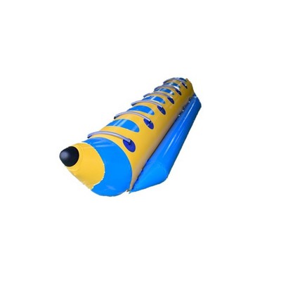 Outdoor water ports 4 person Single Tubes inflatable banana boat water toys, giant inflatable water park games for sale