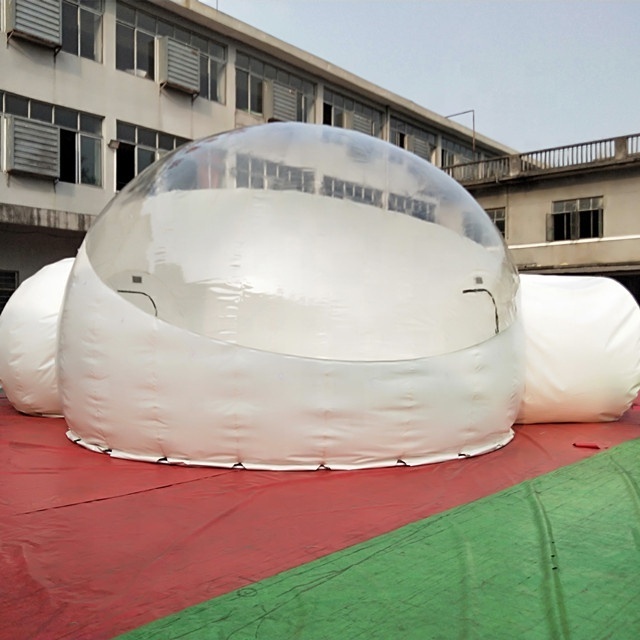 Clear LED Balloon 6m  Air Log Cabin House Camping Transparent Igloo Dome Clear Bubble Inflatable Tent