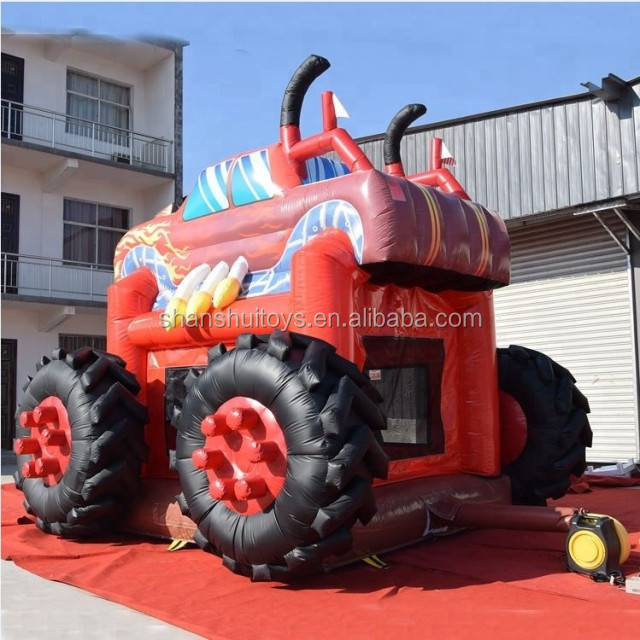 Party use giant inflatable tractor jump slide bouncer combos bouncy castle for kids