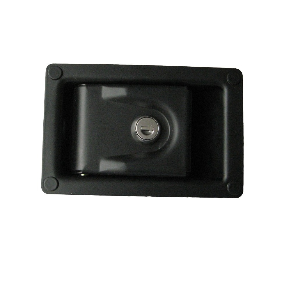 Black coated canopy latch lock for generator or trck door lock