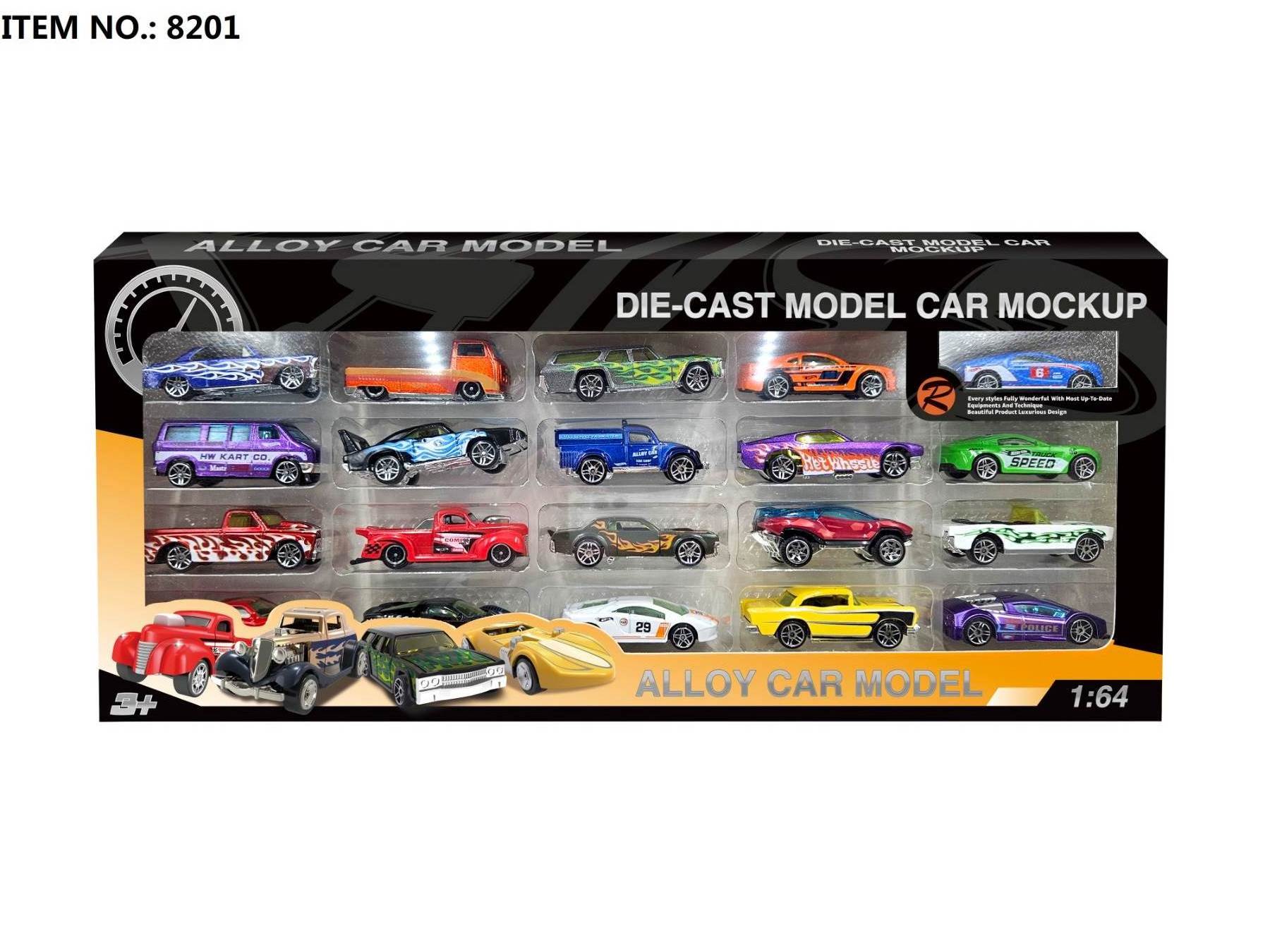 Hot Selling Slide Wheels Toy Car Model 1/64 Scale Diecast Toy Vehicles Racing Classic car