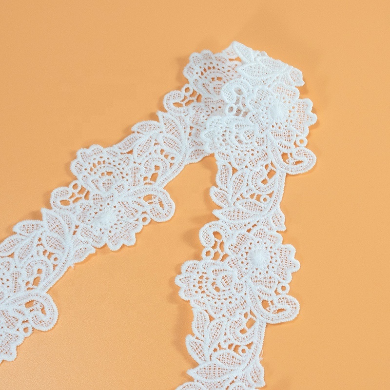 Cotton edge trim white sewing assorted eyelet lace fabric manufacturer crochet lace webbing trimmed lace