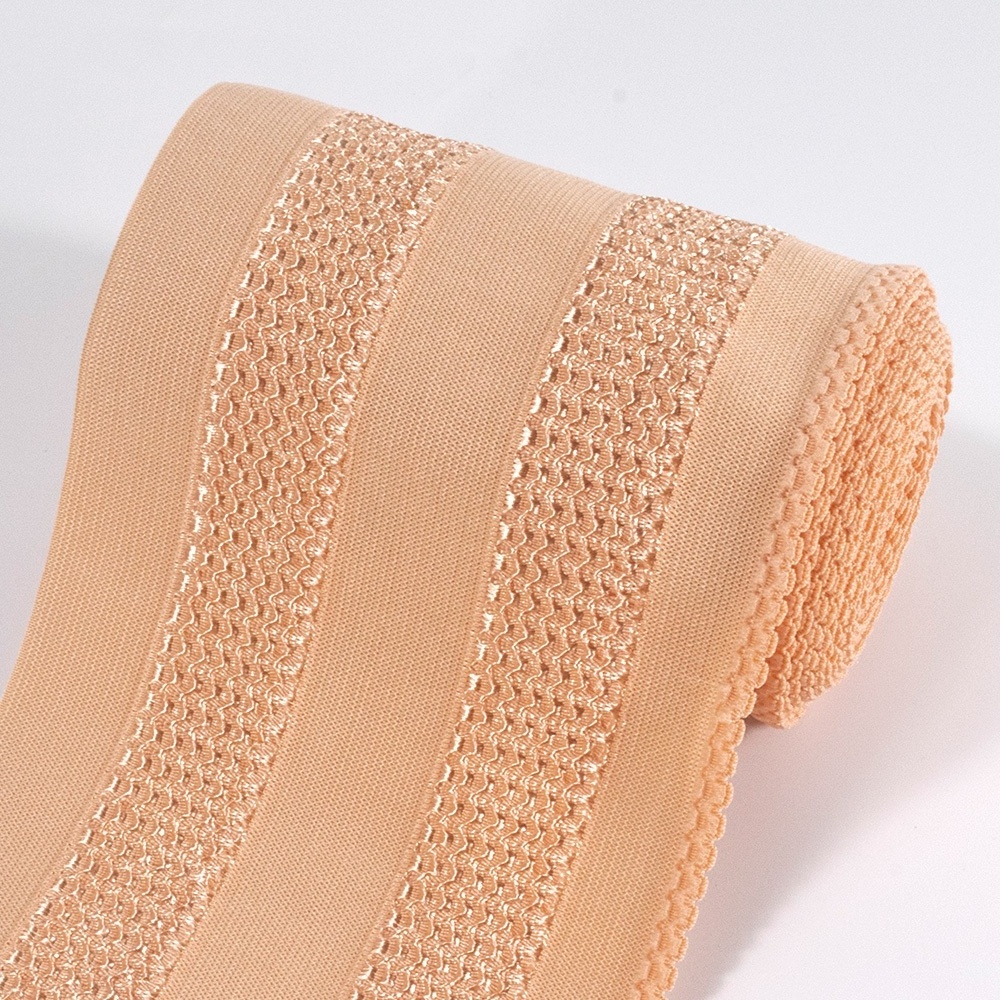 Nylon fishing silk elastic belt Super wide jacquard pattern elastic band for medical