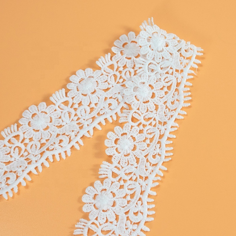 Cotton edge trim white sewing assorted eyelet lace fabric manufacturer crochet lace webbing trimmed lace