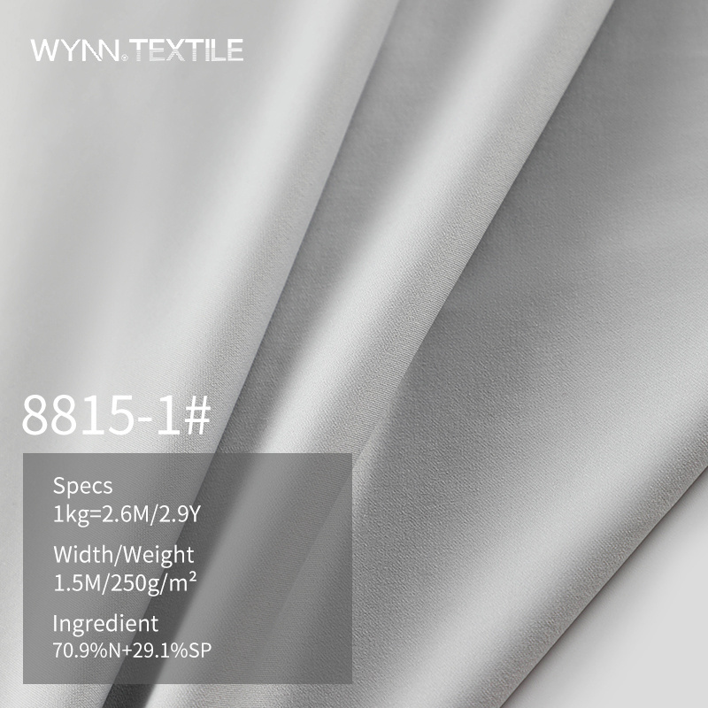 High elastic double-sided moisture-conducting and quick-drying nylon 70.9%/spandex 29.1% sports yoga fabric