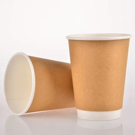 Wholesale Custom Logo Printed 8 oz PE Coated Biodegradable Disposable Single Wall Paper Coffee Cup With Lid