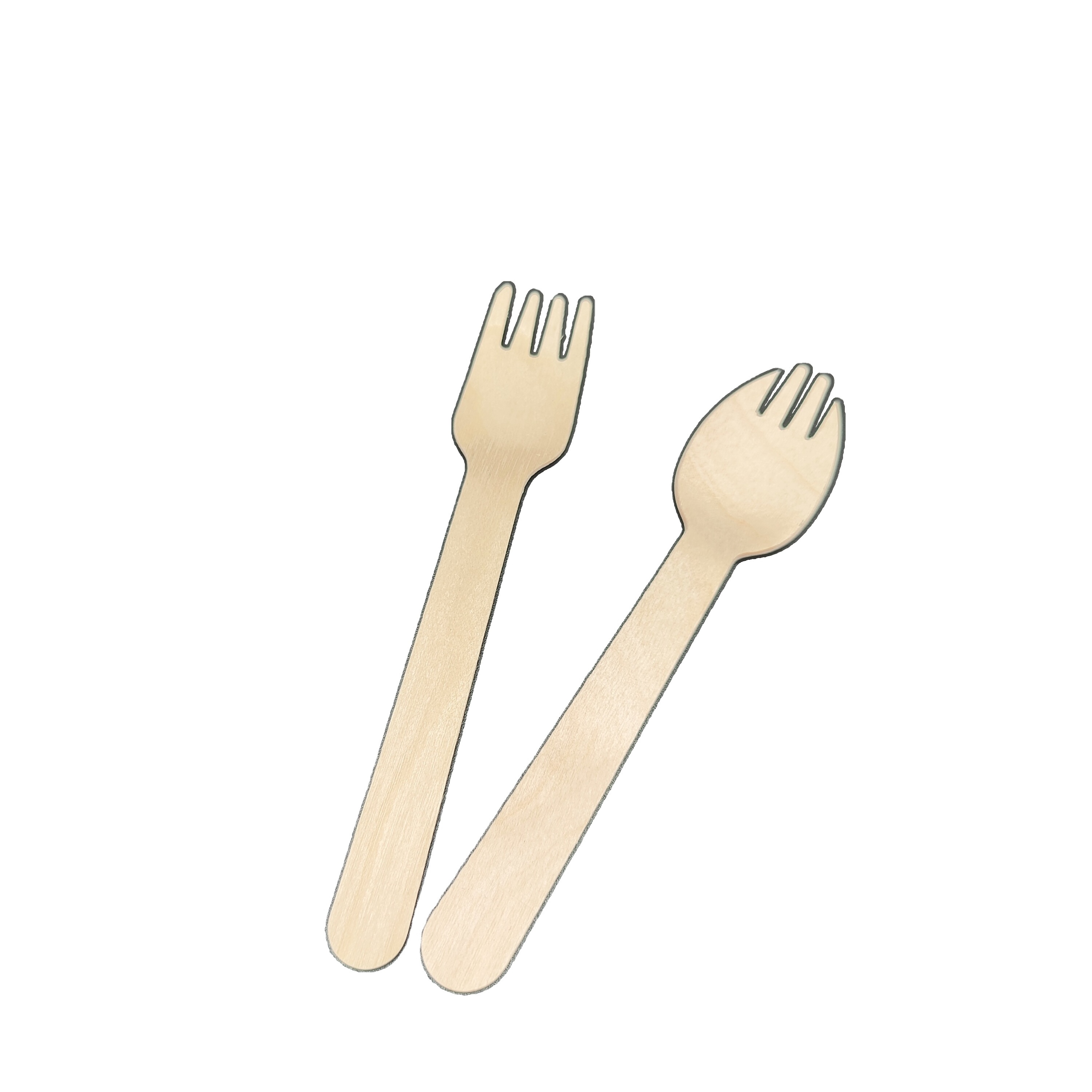 High Quality Disposable Natural Wooden Cutlery Coffee Stirrer Pastry Dessert Fork Ice Cream Spoon For Party