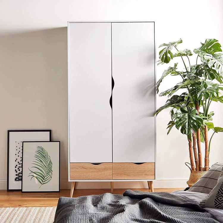 Cheap High Quality Simple Wooden Storage Wardrobe Clothes Closet Wardrobe Cabinet Bedroom Furniture for Bedroom