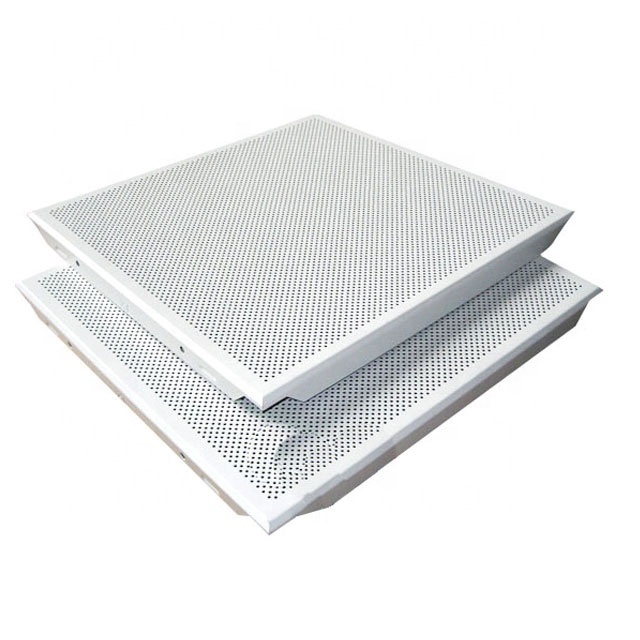 Factory Price Clip-in Aluminum Ceiling Tiles 600x600 Acoustic Aluminum Plafond decor Metal panel Ceilings for Office