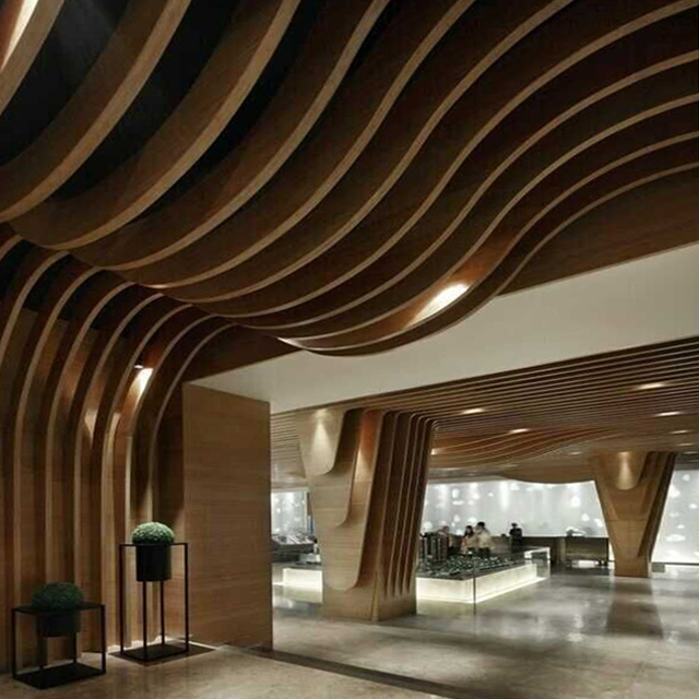 Popular Design Wood Grain Wall Panel 600X600 Aluminum Plastic Grid Cell Ceiling