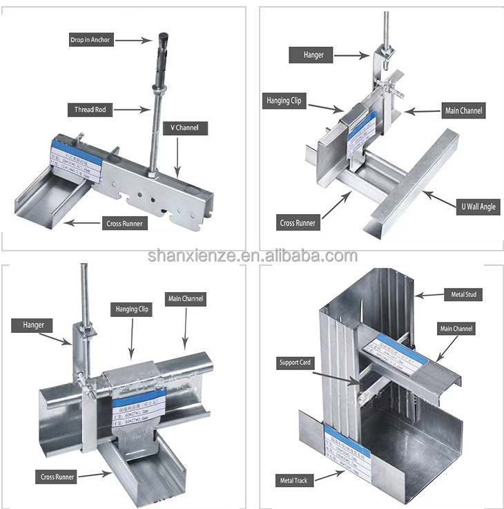 Light Steel Keel Galvanized C Channel Metal Stud For Gypsum Board Partition Metal Stud And Track Use For Standard Steel Framing