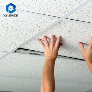 Mineral Wool Suspended Ceiling Board Acoustic Ceiling Tile plafon akustik Use In Hospitals Sound-absorbing