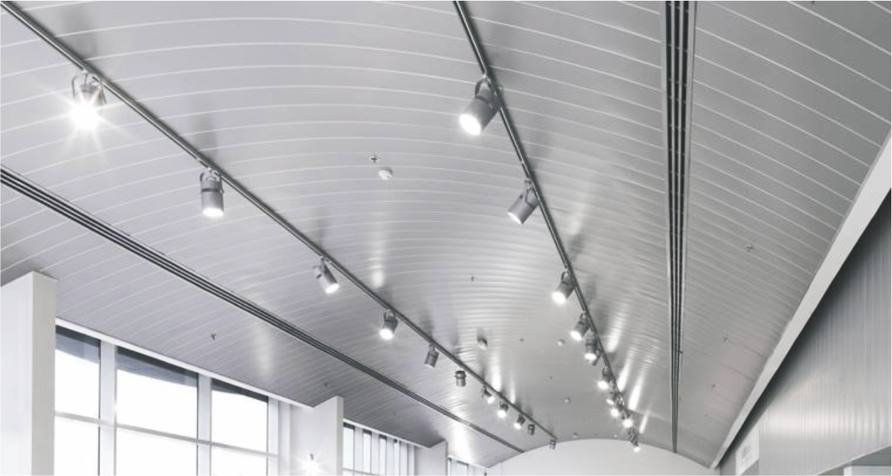 2021 Windproof Metal Strip Ceiling Modern Ceiling Design Aluminum Slat Stretch Ceiling For commercial