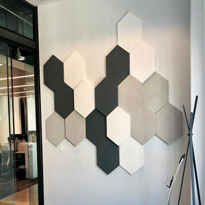 Factory Wholesale 12 Pack Hexagon Acoustic Panels/sound Proof Panels Beveled Edge For Home