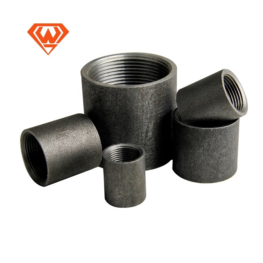 Carbon Steel  Blasting Socket Pipe Connector Long Thread Black Galvanized  Nipple