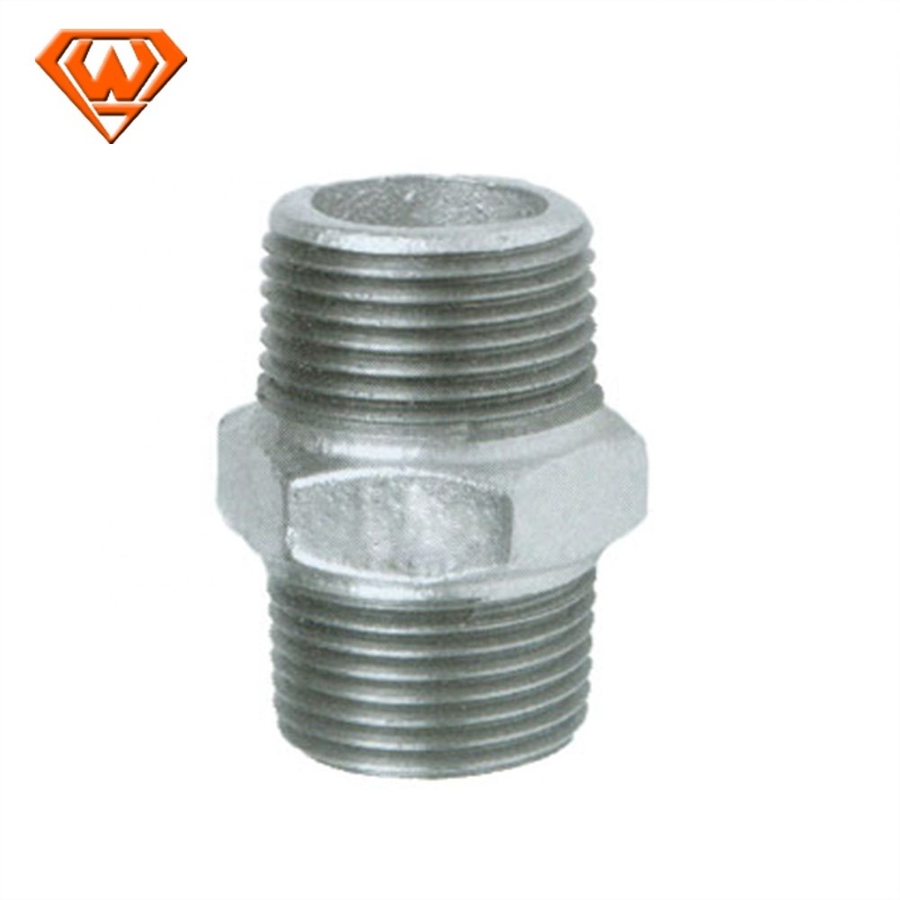 3/4 Mechanical joint nipple gi pipe fitting galvanized cast malleable iron fittings nipple