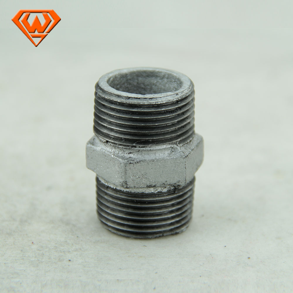 3/4 Mechanical joint nipple gi pipe fitting galvanized cast malleable iron fittings nipple