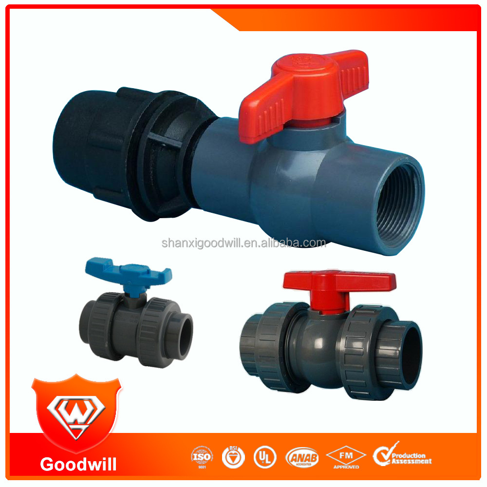 1/2 1 2 inch 4 6 inch 3 vias pvc mini valve ball 1/4 pvc 3 way ball valve true union upvc pvc ball valve