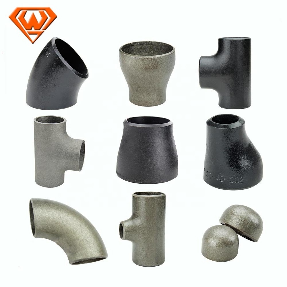 Schedule 40 seamless carbon steel reducers cover elbows butt weld tee pipe fittings