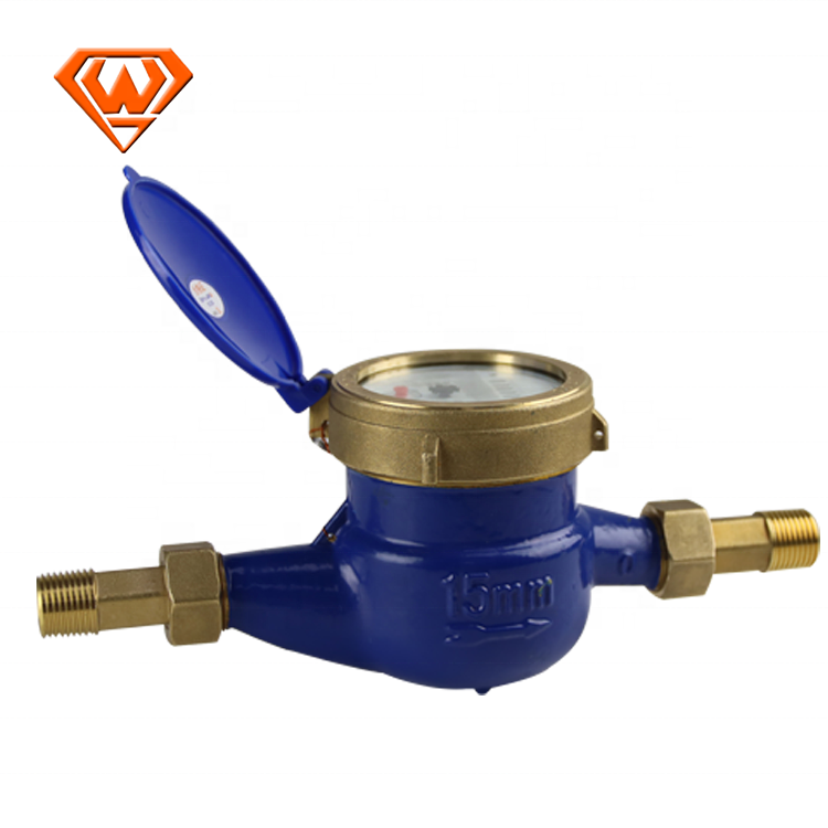 CE ISO4604 Class B Brass  Material Dry Type Single Jet Water Meter