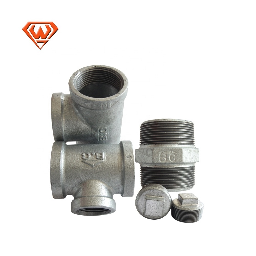 PIpe Connection Banded Gi Cast Iron Tee Nipple Plug Pipe Fitting Malleable Iron Pipe Fittings