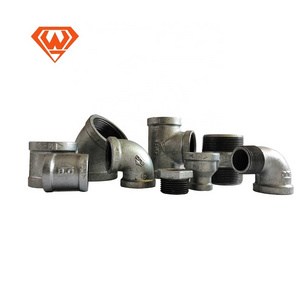 Galvanized Iron pipe Fitting BSP NPT Threaded Malleable Iron Plumbing Materials Galvanized Steel Plumbing Accessories