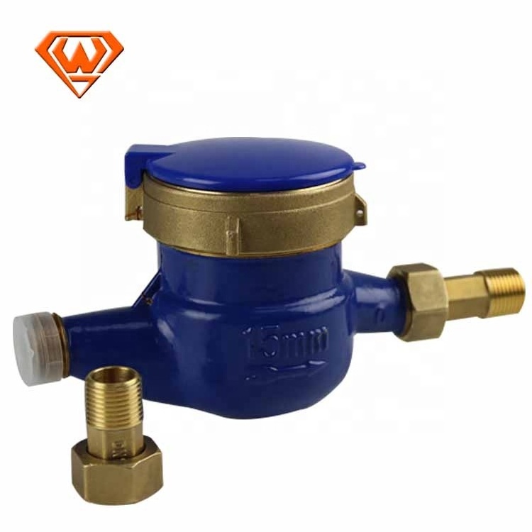 CE ISO4604 Class B Brass  Material Dry Type Single Jet Water Meter