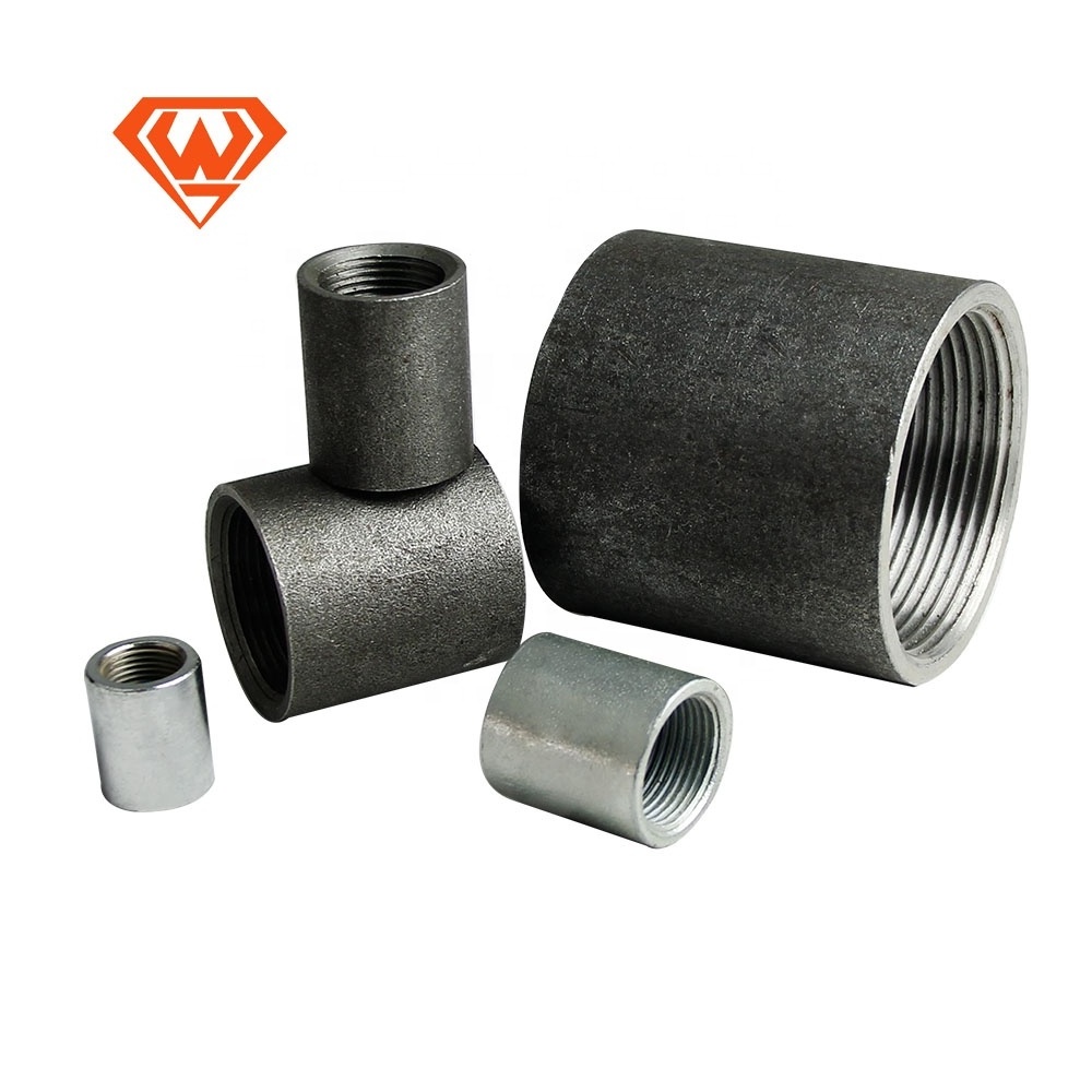 Carbon Steel  Blasting Socket Pipe Connector Long Thread Black Galvanized  Nipple