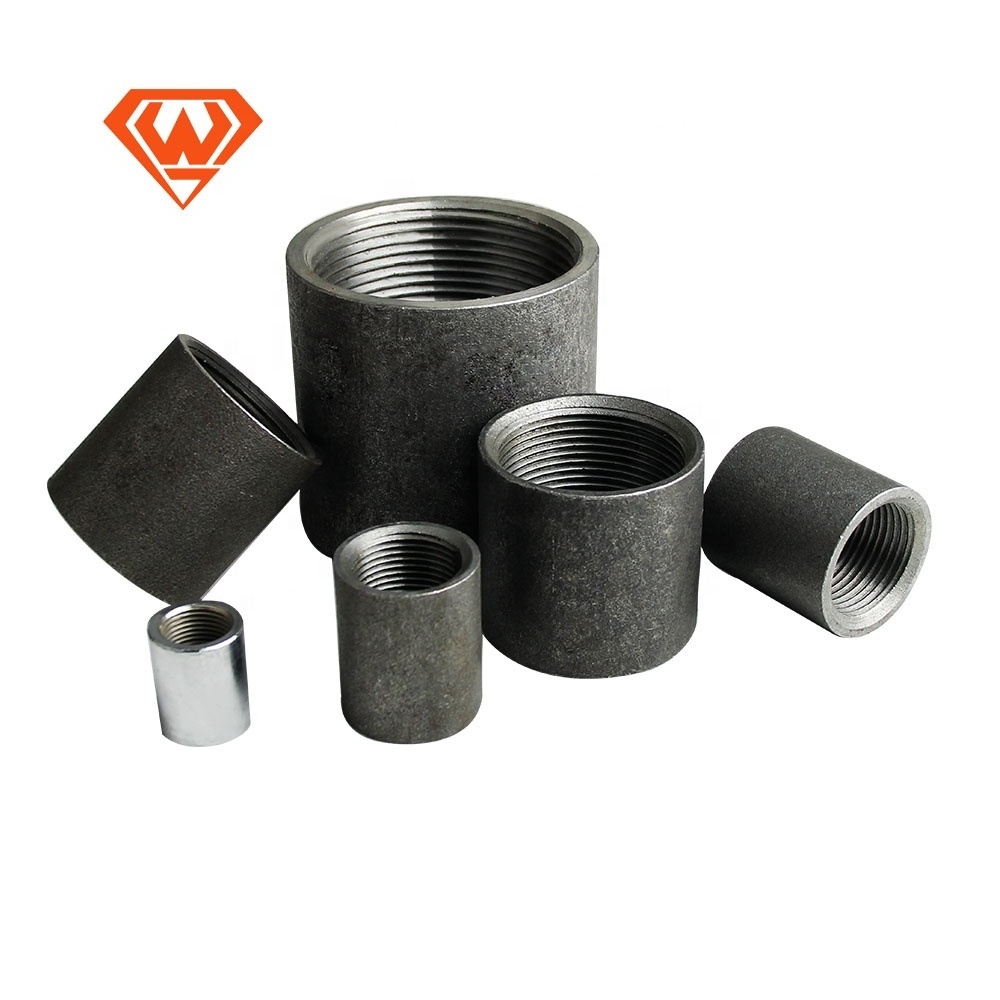 Carbon Steel  Blasting Socket Pipe Connector Long Thread Black Galvanized  Nipple