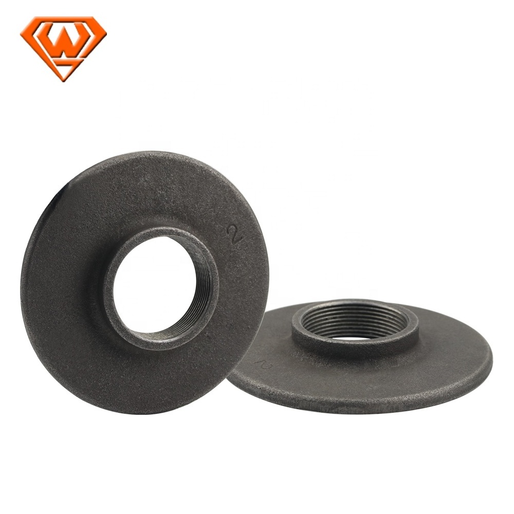 Garden furniture Black decorative malleable Cast iron 4 holes floor flange industrial pipe shelf flange