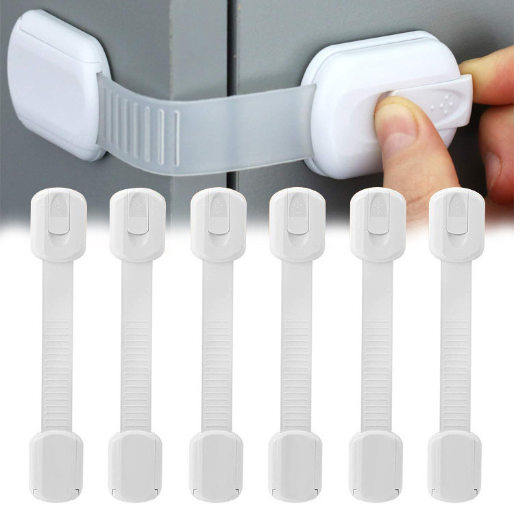 Hot sales Children's lock buckle baby anti opening anti pinch  hand safe drawer lock