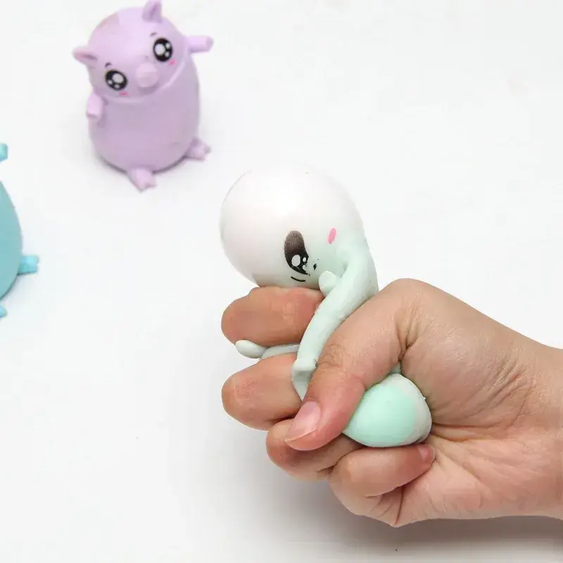 Novelty decompression pig pinch music tpr soft glue slow rebound squeeze funny whole person pat pig to vent ball toy