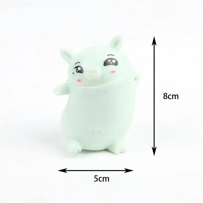 Novelty decompression pig pinch music tpr soft glue slow rebound squeeze funny whole person pat pig to vent ball toy