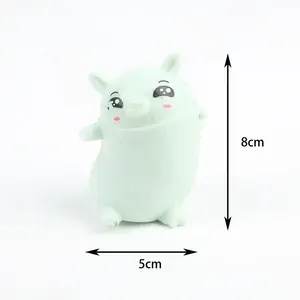 Novelty decompression pig pinch music tpr soft glue slow rebound squeeze funny whole person pat pig to vent ball toy