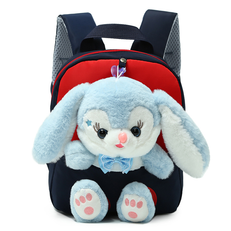 2023 Autumn/Winter New Children's Primary School Schoolbag Cute cartoon bag plush rabbit doll Cartoon Backpack