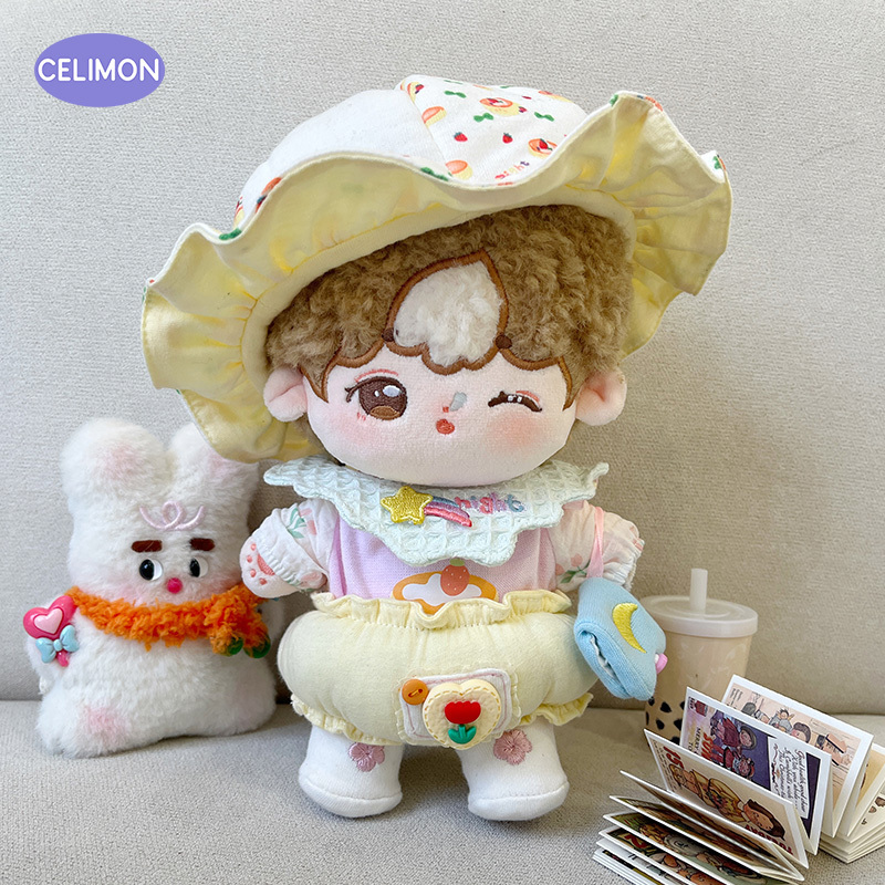 Celimon original plushies doll with skeleton can do shaped plush doll 20cm cotton doll