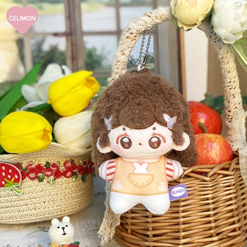 High quality small plush toy standing cotton doll custom 10cm game anime character cartoon plush kpop idol doll keychain