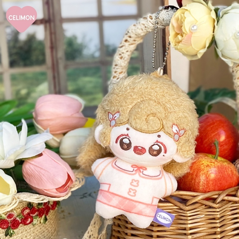 High quality small plush toy standing cotton doll custom 10cm game anime character cartoon plush kpop idol doll keychain