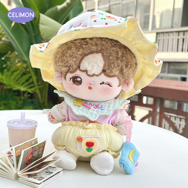 Celimon original plushies doll with skeleton can do shaped plush doll 20cm cotton doll