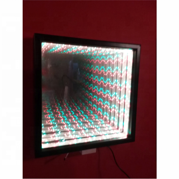 Smart hotel 3D LED decorative personalized infinity tunnel mirror